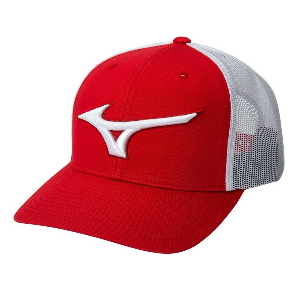 Gorro Mizuno Diamond Trucker Hombre Rojas/Blancas Outlet SXLR-37028